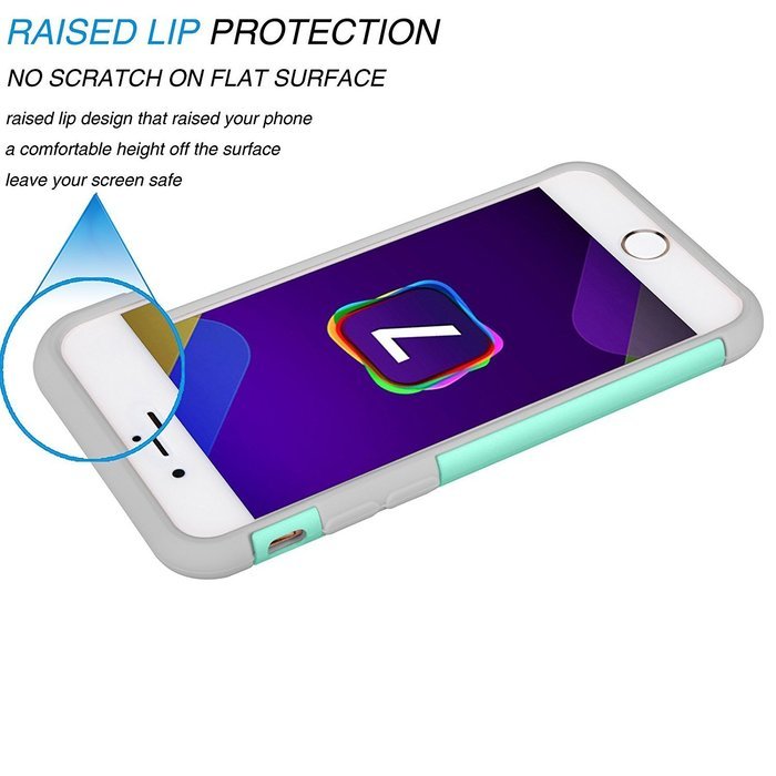 iPhone 7 Case, [4.7 Inch] HLCT Slim Fit Thin, Soft Interior Silicone Bumper & Hard PC Back, Shock-Absorption Hybrid... N2
