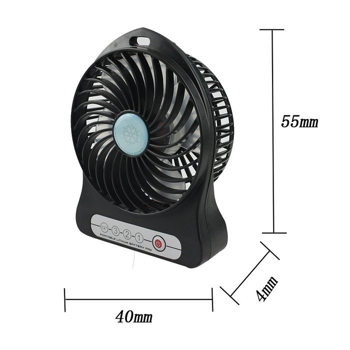 Mini Lithium Battery Fan Summer Portable Super Big Wind Operated Desk Small USB Rechargeable Battery Powered Handheld... N6