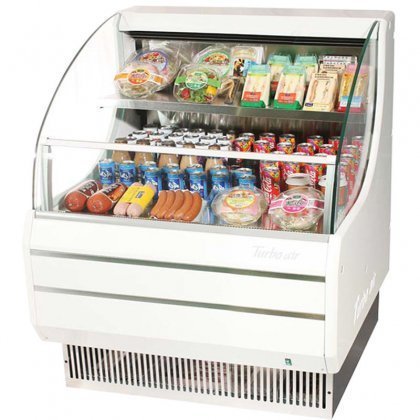 Turbo Air TOM30LSF 28" Low Profile Display Merchandiser with Modern Design Stainless Steel Front Panel Environmental...