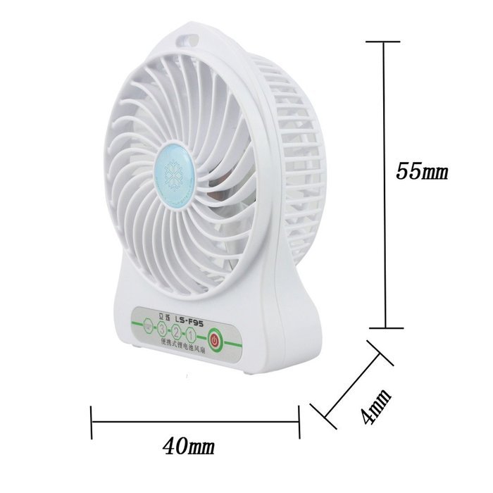 Mini Lithium Battery Fan Summer Portable Super Big Wind Operated Desk Small USB Rechargeable Battery Powered Handheld... N10