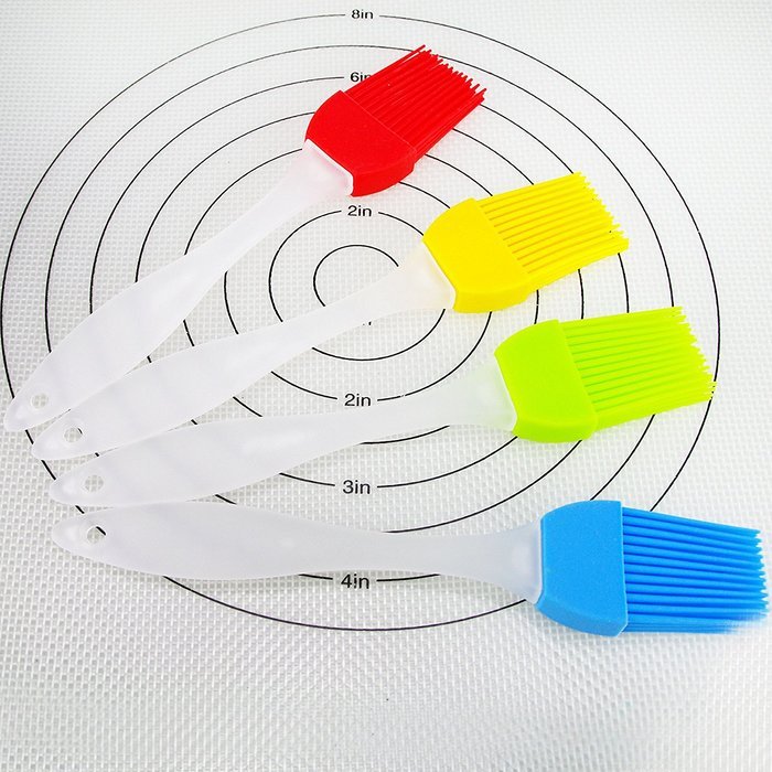 MIREN 4-pack Silicone Basting Brush, Pastry Brush, Grill BBQ Brush, Multi-use Brush, 4 Colors(Red, Yellow, Blue... N8