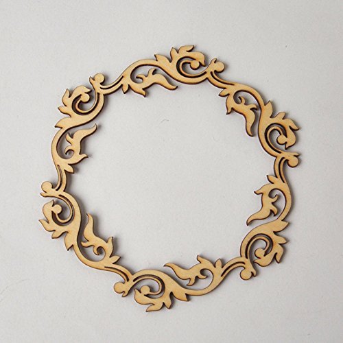 Wooden Veneer Shape Vintage Mix Style Wood Head ring Woodchips Scrapbooking Embellishment DIY