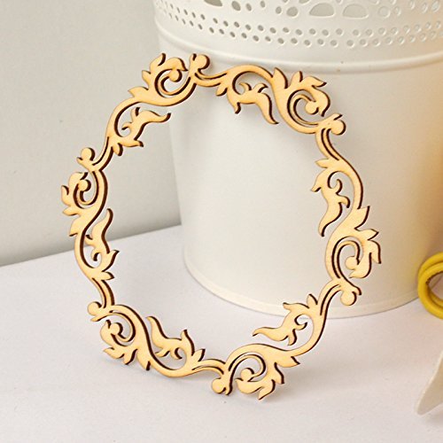 Wooden Veneer Shape Vintage Mix Style Wood Head ring Woodchips Scrapbooking Embellishment DIY N2