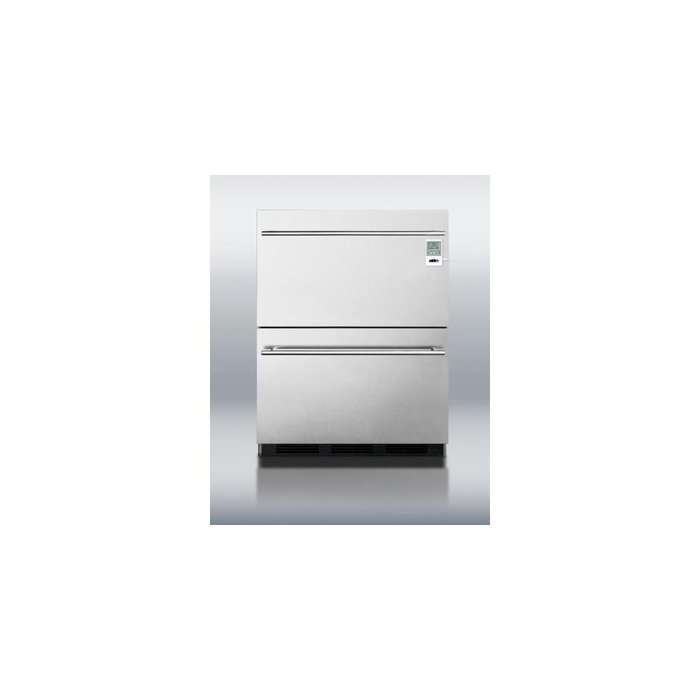 Summit SP6DS2D7MEDADA: ADA compliant commercially approved two-drawer refrigerator in stainless steel for built-in...