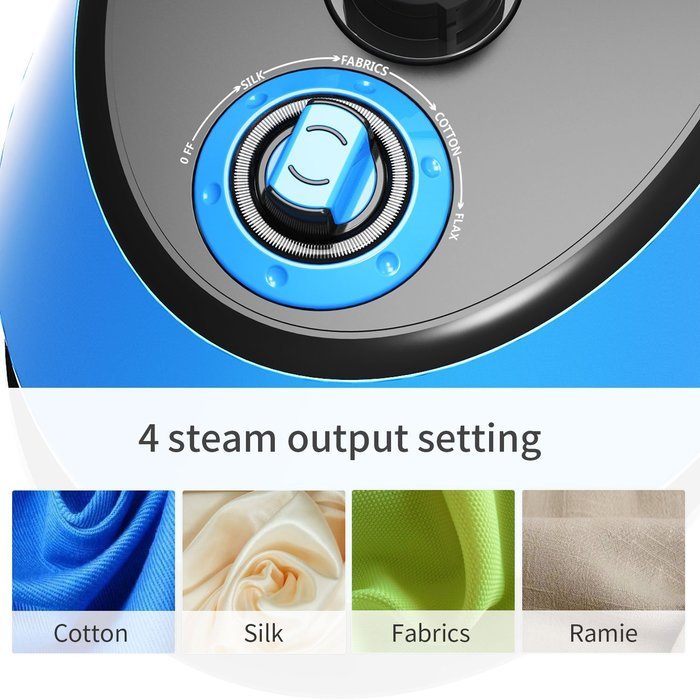 Walcut Blue 1350ml Professional Garment Clothes Fabric Dual Bar Steamer Portable Wrinkle Remover Iron Steam N2