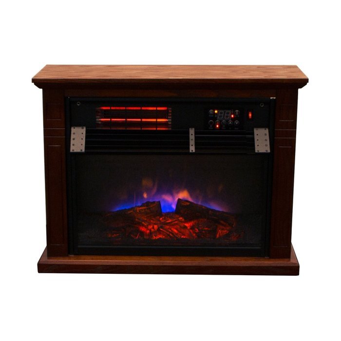 Walcut 1500W 5118BTU Embedded Insert Quartz Infrared 3D Flame Electric Fireplace Heater 3 Color Flame Remote Control N6