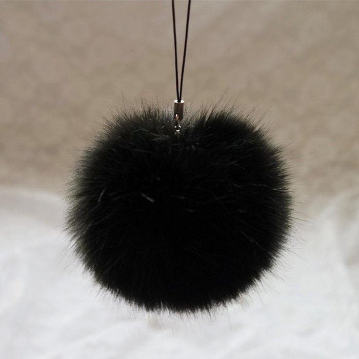 AutumnFall&reg; Rabbit Fur Ball Key Chains Mobile Phone Plug Backpack Bags Decorations (Pink) N16