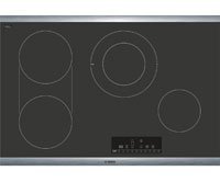 Bosch 36" Electric Cooktop Black And Stainless Steel Frame NET8068SUC