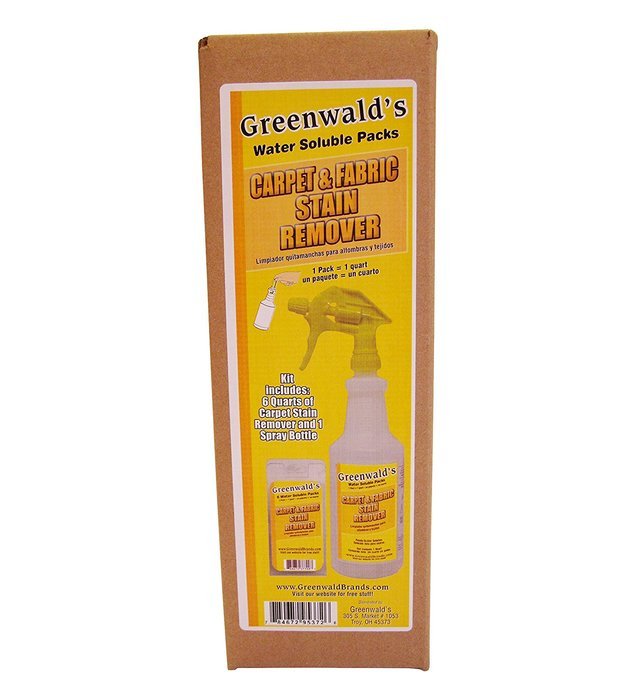 Greenwald&rsquo;s Carpet, Fabric & Upholstery Cleaner and Stain Remover. Spray bottle + enough to make 3 quarts N4