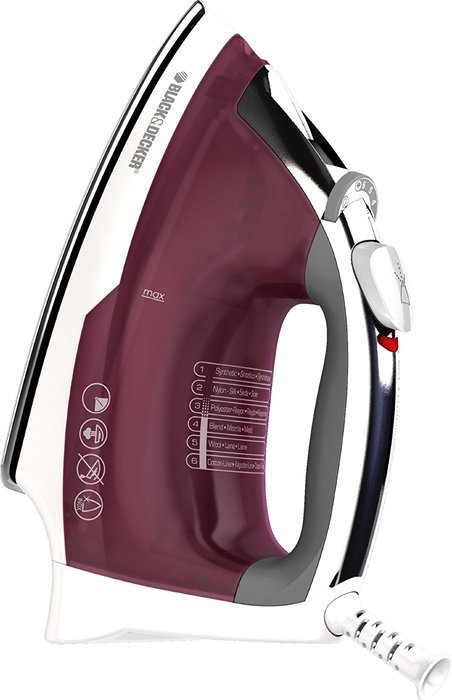Black & Decker IR14V Quick Press Iron, Burgundy/White N2
