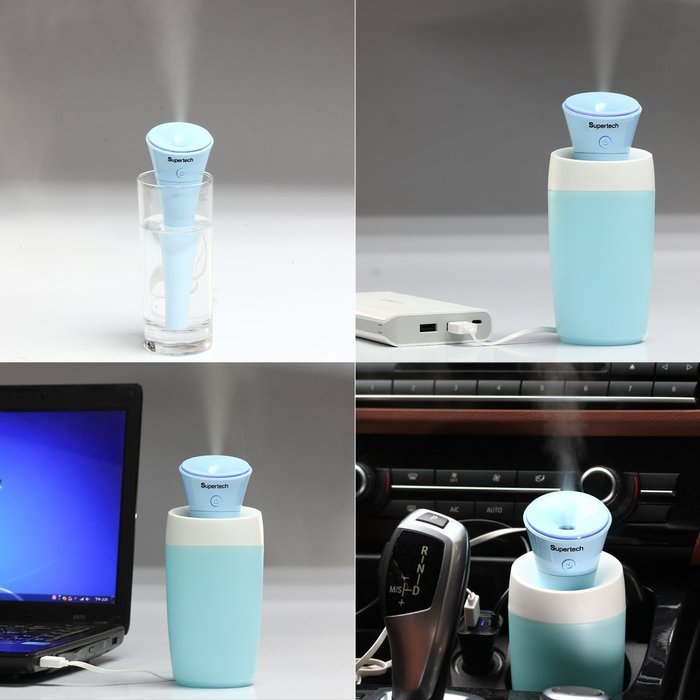 Supertech Small Car humidifier Protable Humidifier Ultrasonic Cool Mist Humidifier Mini Humidifier Personal Humidifier... N10