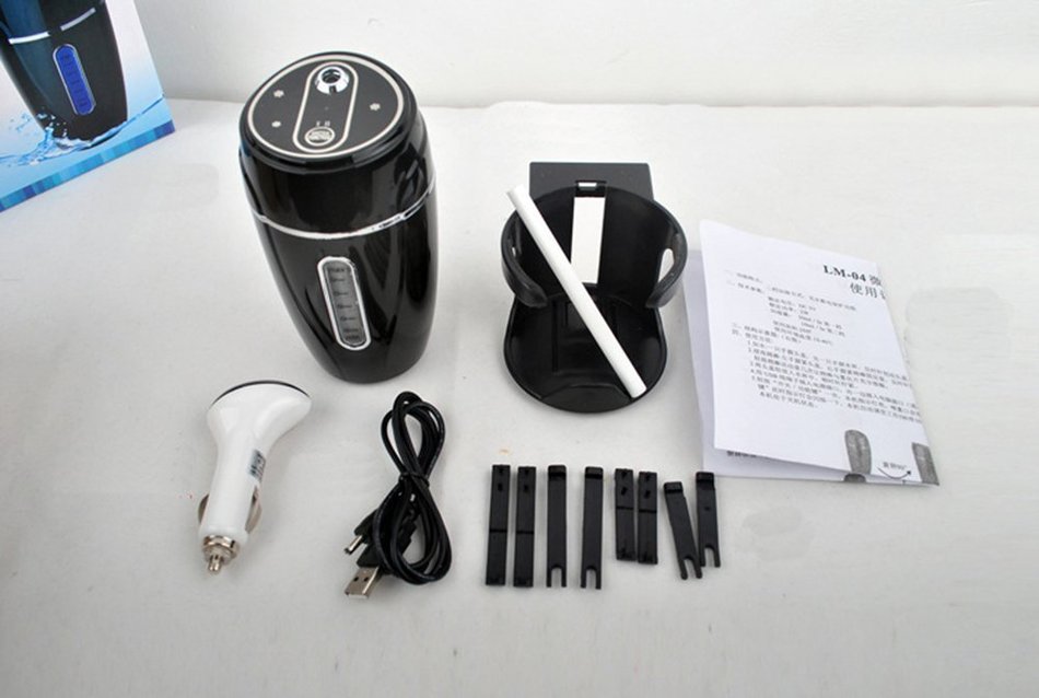 180ML Mini Portable Car Humidifier,Small USB Air Mist Purifier with Vehicle Mount Travel Diffuser for Office and... N2