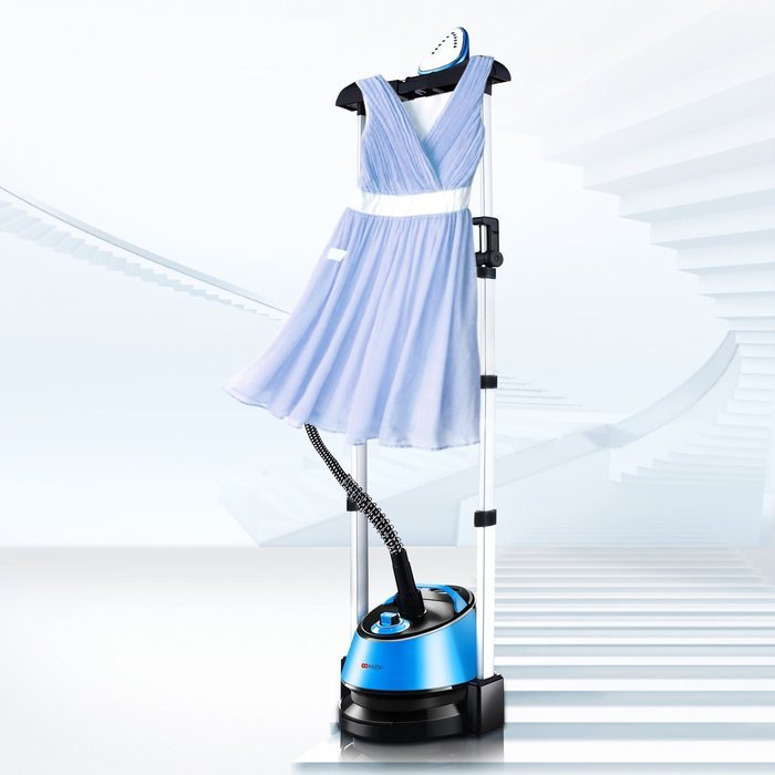 Walcut Blue 1350ml Professional Garment Clothes Fabric Dual Bar Steamer Portable Wrinkle Remover Iron Steam N4