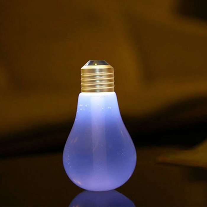 Fishonly 400ML Bulb Humidifier Filter Mini Aroma Essential Oil Cool Mist Humidifier Air Purifier USB LED Night... N3