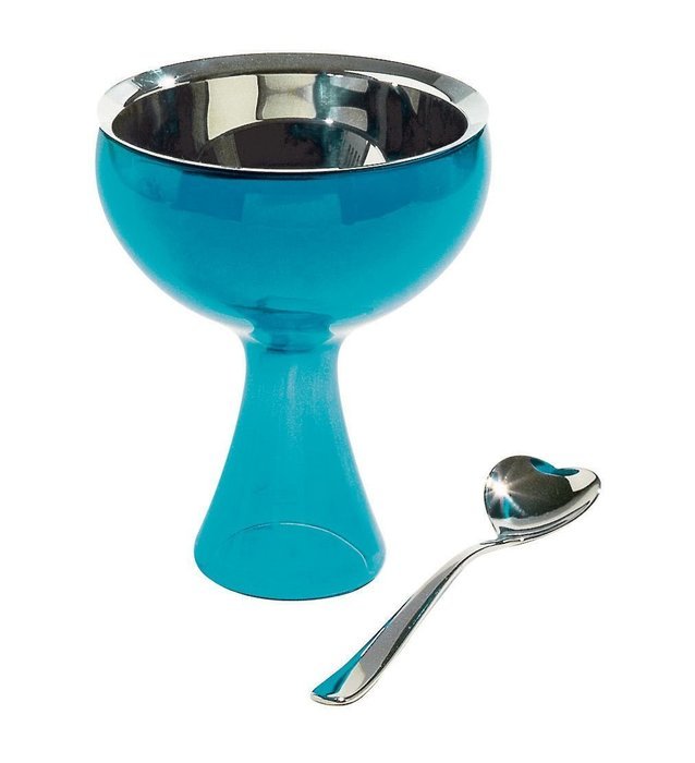 Alessi Big Love Bowl+Spoon, Blue N14