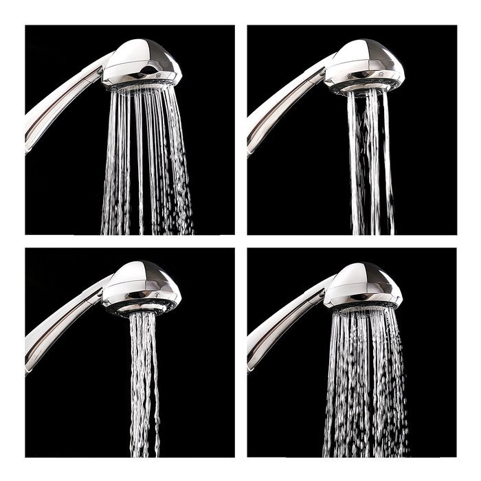 ZhenDe Wall-Mount Durable Bathroom 4-Function ABS High Pressure Hand Shower Head Rainfall Rainshower Massage Shower... N17