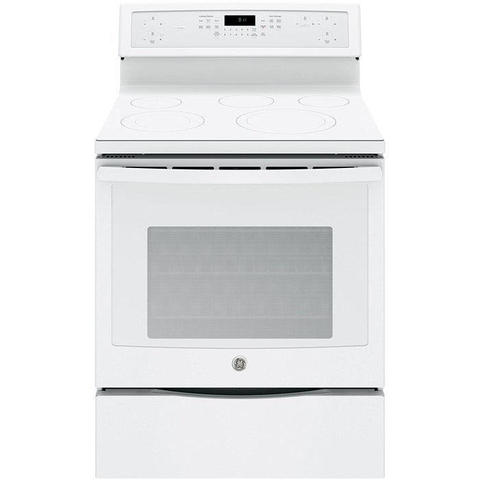 GE PB911TJWW Profile 30" White Electric Smoothtop Range - Convection