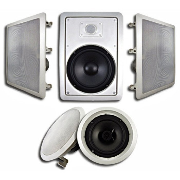 Acoustic Audio HT-85 In-Wall/Ceiling 5.1 Home Theater 8" Speakers and 10" Powered Sub HT-85-HD10B