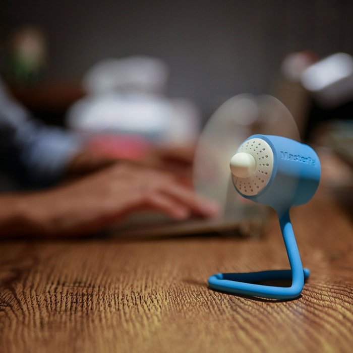 MasterPal Telego Fan (Blue): (Summer Promotion!!!) A 5" Water Resistant Portable Rechargeable Small Battery Operated... N14