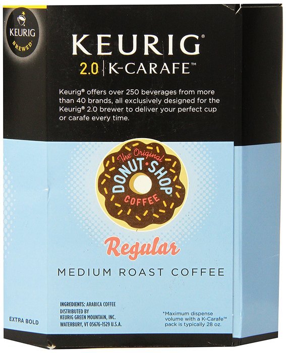 Keurig 2.0 the Original Donut Shop Coffee K-carafe Packs (8) N6