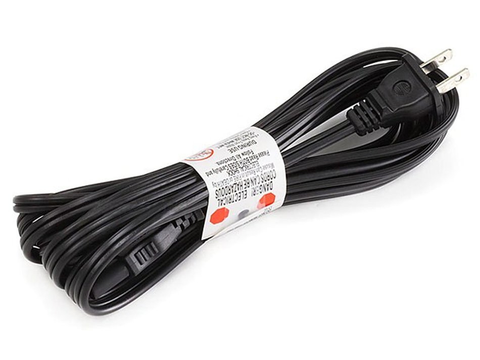 Monoprice 107674 15-Feet 18AWG Figure 8 Shape AC Power Cord Cable without Polarized C-7/1-15P, Black