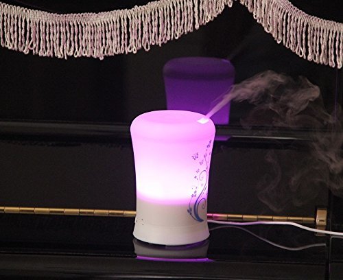 BriteLeafs PureAroma 2-in-1 Ultrasonic Aroma Diffuser Ultrasonic Humidifier - 4 Timer Settings & 6 Color Light... N10