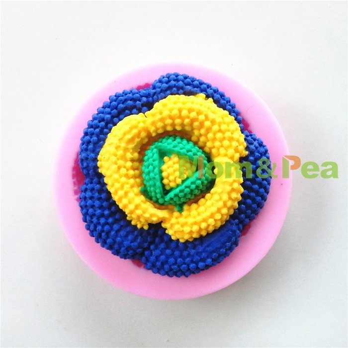 Mom&pea 0635 Flower Shaped Silicone Mould for Fondant Cake Sugar Paste Cake Decoration 3d Cake Toppers Mold 5.7... N2