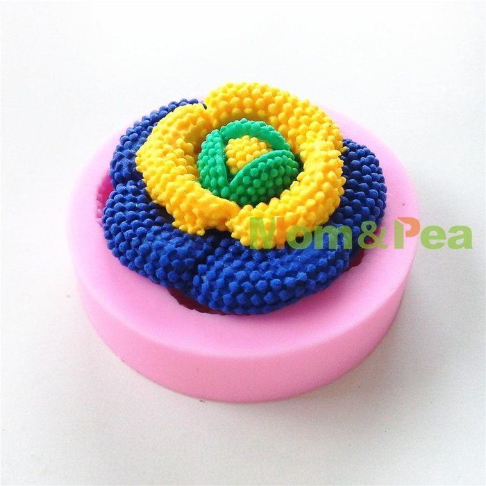 Mom&pea 0635 Flower Shaped Silicone Mould for Fondant Cake Sugar Paste Cake Decoration 3d Cake Toppers Mold 5.7... N3