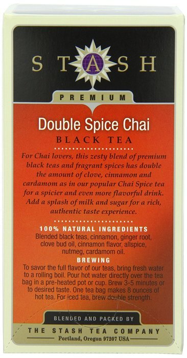 Stash Tea Chai Spice Black Tea, 20 Count Tea Bags in Foil (Pack of 6) N44