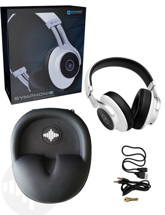 Premium Sound Bluetooth Headphones by SoundWhiz. Over-ear Hybrid Wired -Wireless Wired Headphones with mic. Noise... N4