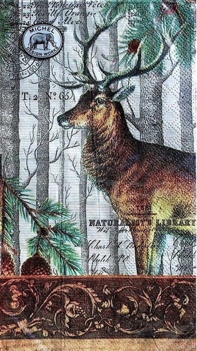 Michel Design Works Balsam Fir Hostess Napkin 15 ct N2