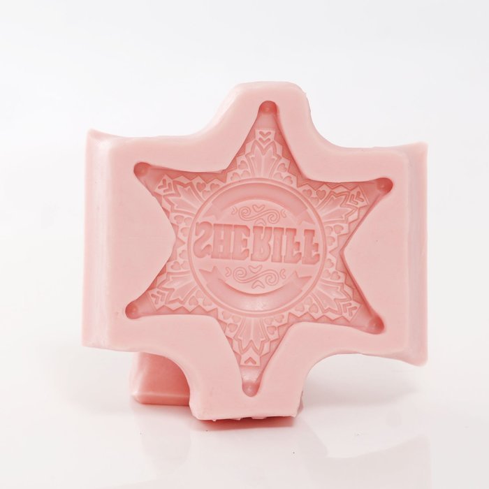 Silicone Sheriff Badge Mold Make Your Own Western Sheriff Badge out of Chocolate, Fondant, Candy, Resin, Clay,... N2