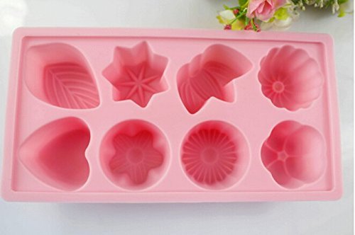Autek Heart 8 Shapes Fondant Soap Sugar Craft Cake Cookie Decorating Silicone Mold #129 N2