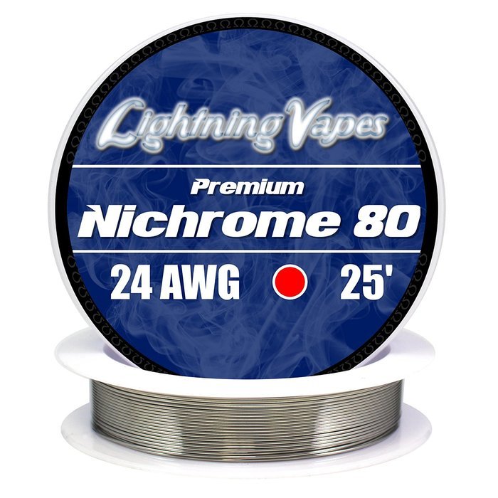 Genuine Lightning Vapes 24 AWG Nichrome 80 Wire 25' N6