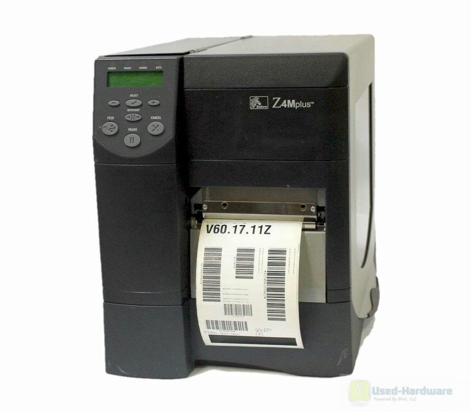 Zebra Z4m Plus Z4m00 3001 0020 Thermal Transfer Barcode Printer Network 300 Dpi Free Image Download 8232