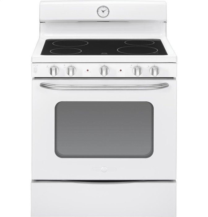 GE ABS45DFWS Artistry 30" White Electric Smoothtop Range