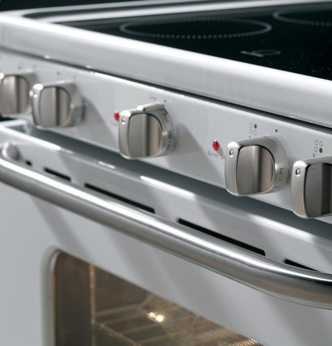GE ABS45DFWS Artistry 30" White Electric Smoothtop Range N2