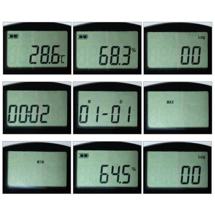 Elitech RC-4HC USB Temperature and Humidity Data Logger Recorder Monitor with LCD Display N2