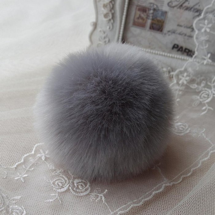 AutumnFall&reg; Rabbit Fur Ball Key Chains Mobile Phone Plug Backpack Bags Decorations (Pink) N24