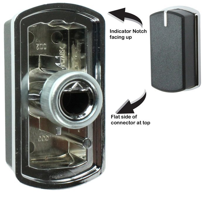 Belling Hob Oven Cooker Control Switch Knobs (Black / Silver, Pack of 6)
