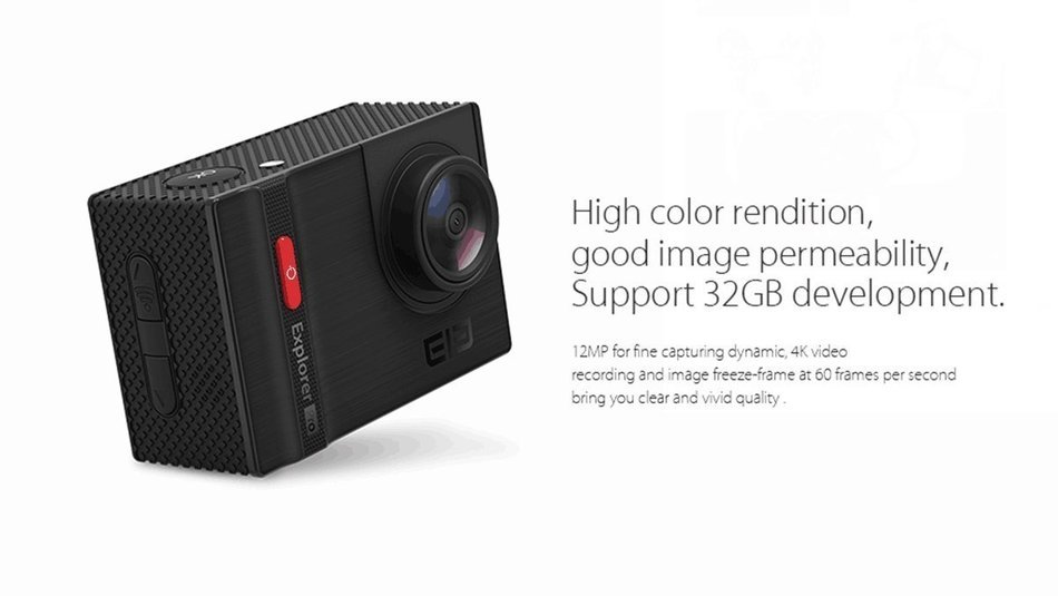 Elephone ELE CAM Explorer Pro Sports Action Camera 4K SONY Camera Sensor 2.0-Inch TFT LCD 170&deg; Wide Angle Lens...