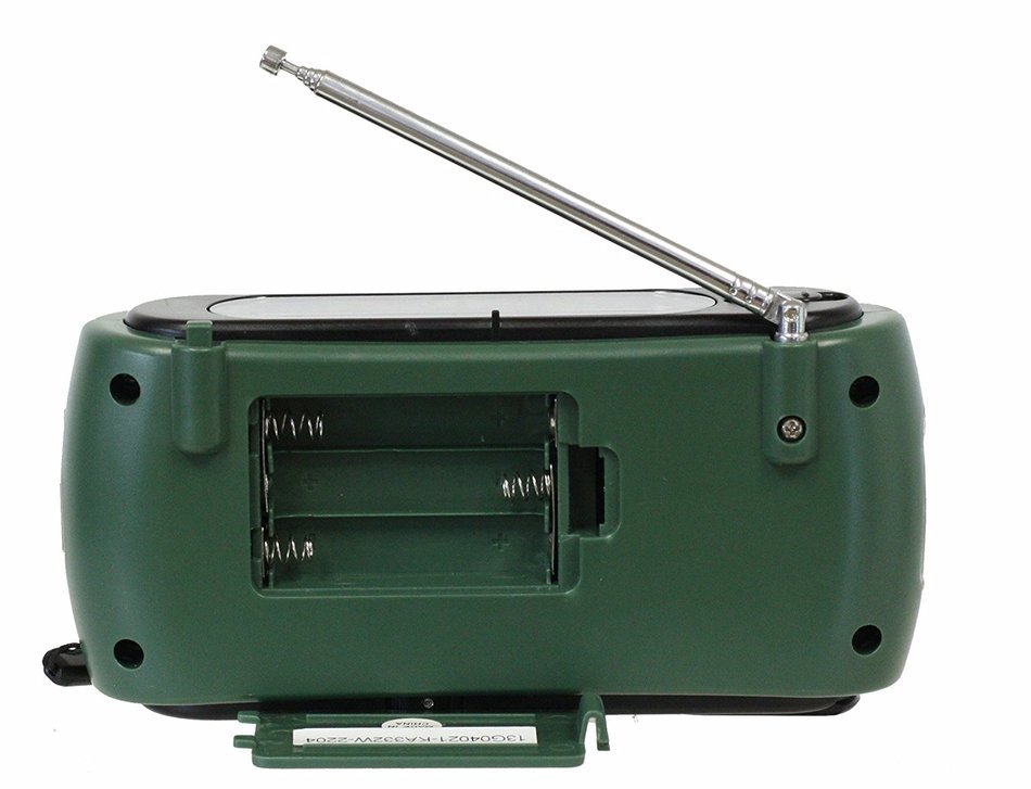 Kaito KA332W Portable Hand Crank Solar AM/FM NOAA Weather Radio with Cell Phone Charger & 3-LED Flashlight (Green) N6