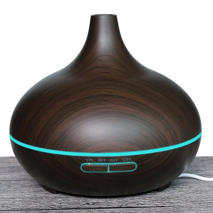 HOWSAN Aromatherapy Essential Oil Diffuser,Wood Grain Cool Mist Ultrasonic Humidifier &ndash; Whisper Quiet - Waterless... N4