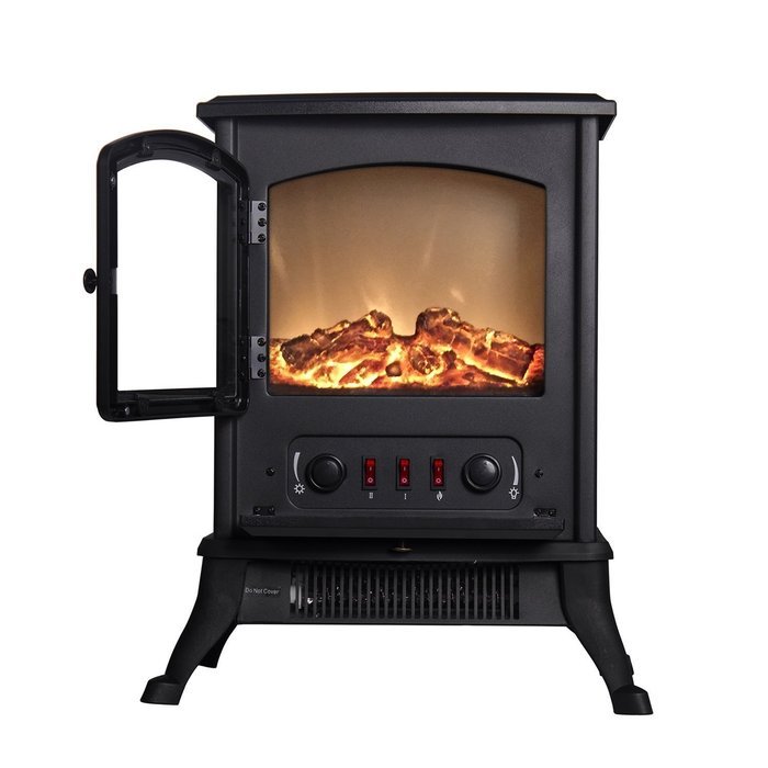 Ainfox 1000W Quartz Tube Heat Portable Fireplaces Infrared Tube Free Standing Home N7