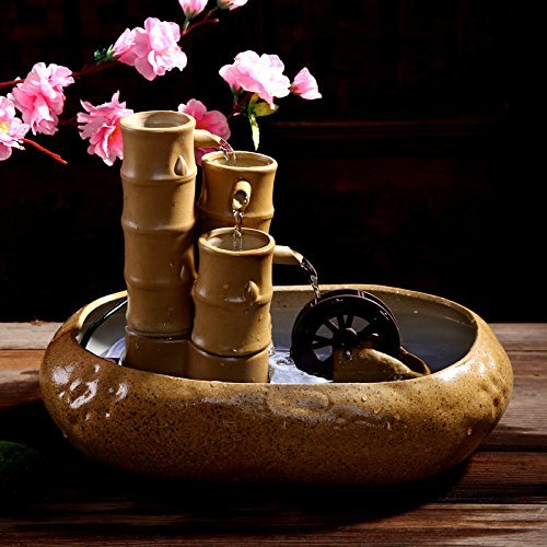 FEI&S Creative ceramic fountain water ornaments home decorations humidifier flowing water fountain in the living... N6