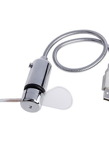 LBLI Mini USB Flexible Time Clock Fan with LED Light for PC/Laptop/Power Bank/USB Charger JIAJU-YONGPING #0654 N2