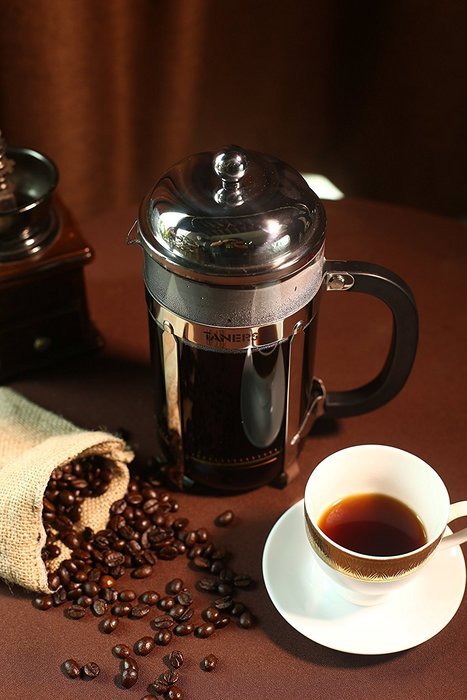 TANERS 8-cup French Press Coffee Maker & Tea Maker , 1 Liter 34oz, BONUS Extra Dual Layer Filter & Scoop & Elegant...