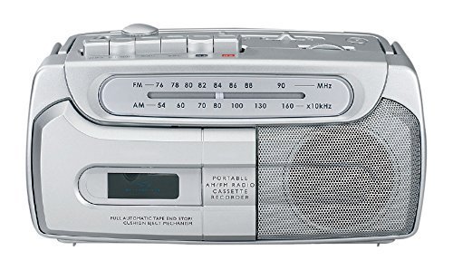 Sylvania Portable Tape Cassette Player/Recorder With AM/FM Radio Tuner Mega Bass Reflex Sound System
