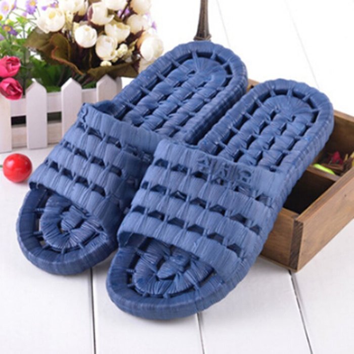 Spritech(TM)Men's PVC Sandal Slipper Comfortable Shower Beach Shoe Slip On Flip Flop Mazarine L N3