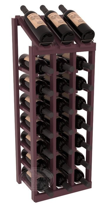 Wine Racks America Ponderosa Pine 3 Column 8 Row Display Top Kit. 13 Stains to Choose From!